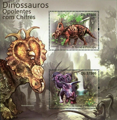 Spectacular Horned Dinosaurs Stamp Einiosaurus Medusaceratops S/S MNH #4834-4835 Cover