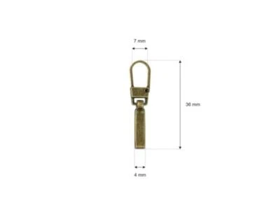 TELLISWELT 1 Zipper altmessing metallig Ersatz Reißverschluss Verschluß leicht zu tauschen