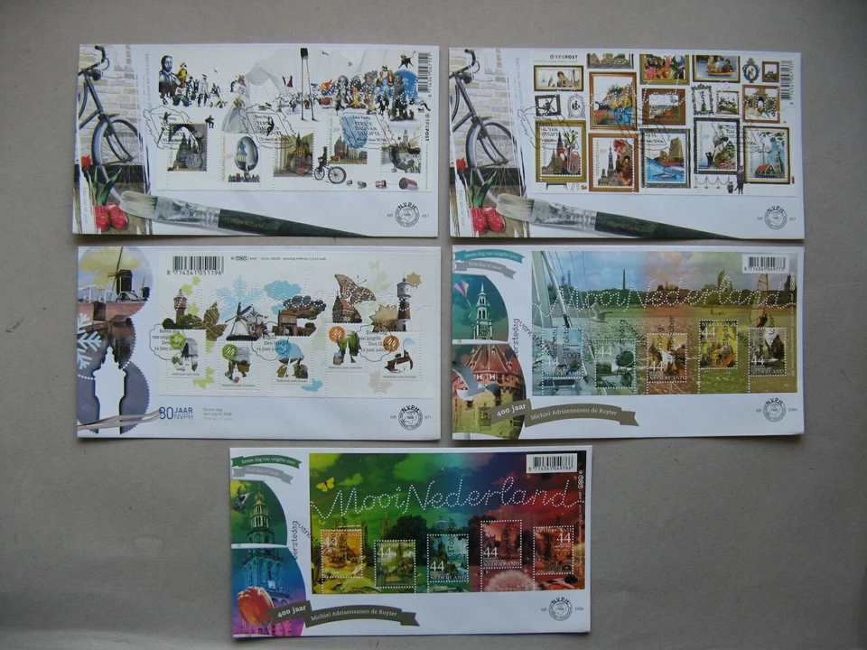 NETHERLANDS, 5x cover FDC 2006-2008, 5x S/S beautiful Netherlands - Image 1 of 1