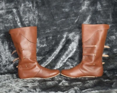 Renaissance Late Medieval Boots  Larp Shoes Gosudar viking middle high boot SCA - Image 1 of 4