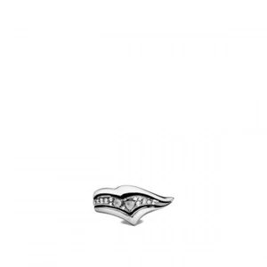 $995 John Hardy Sterling Silver Lahar Curve Ring with Diamonds Size 7 - Picture 1 of 4