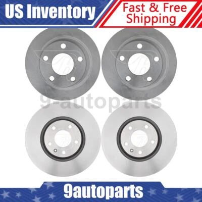 Front Rear Disc Brake Rotors For 2002 2003 2004 2005 Audi A4 - Image 1 of 4