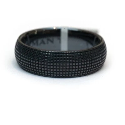 DAVID YURMAN Nuevo Anillo Banda Cielo 8mm Para Hombre en Negro Titanio Talla 14 Foto 1 de 4