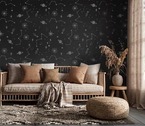 Sternzeichen Stern Muster Kinderzimmer Wandschablone, Kinderzimmer Deko Schablone, Malraum, - Bild 1 von 6