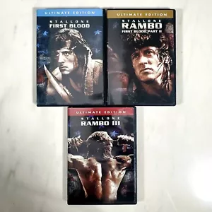 Rambo - DVD 3-Pack - Ultimate Edition - First Blood - Rambo II - Rambo III - Picture 1 of 6