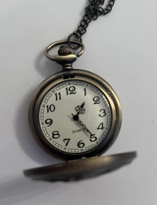 Fullmetal Alchemist Bronze Colored Pocket Watch With Chain Excellent Condition - Picture 1 of 6