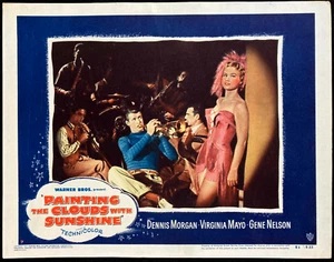PAINTING THE CLOUDS W/ SUNSHINE Movie Lobby Card Poster Sexy Virginia Mayo Jazz - Afbeelding 1 van 2