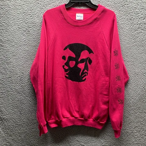 Vintage Northern Iowa Panthers Sweatshirt Adult 2XL XXL Pink 80s Theatre Mens Cover