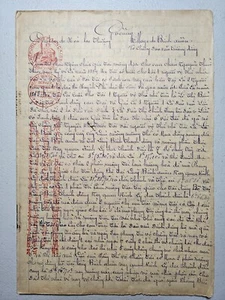 French Indochina, Vietnam Revenue Paper Document with Penalty Statement, 1901 - Picture 1 of 8