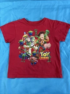 Vtg Child Size 5/6 Disney Store Pixar Toy Story T-Shirt Buzz Woody Rex 2010 - Picture 1 of 12