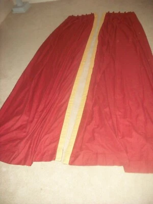 Par de paneles de cortinas personalizados Calico Corners plisado forrado 21" x 100" rojo ladrillo Foto 1 de 4