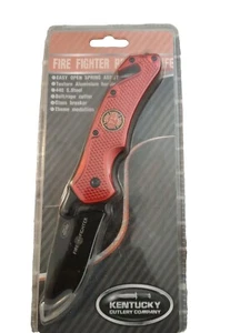 Fire Fighter Rescue Pocket Knife Spring Assist Kentucky Cutlery Company New - Picture 1 of 5