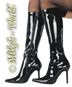 High Heels - Glänzender Lack Stiefel Kira schwarz - Bild 1 von 2