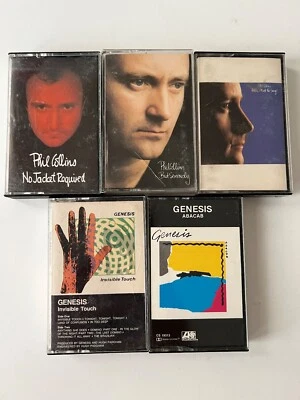 Phil Collins Genesis Cassettes Invisible Touch Hello Seriously ABACAB No Jacket - Image 1 of 4