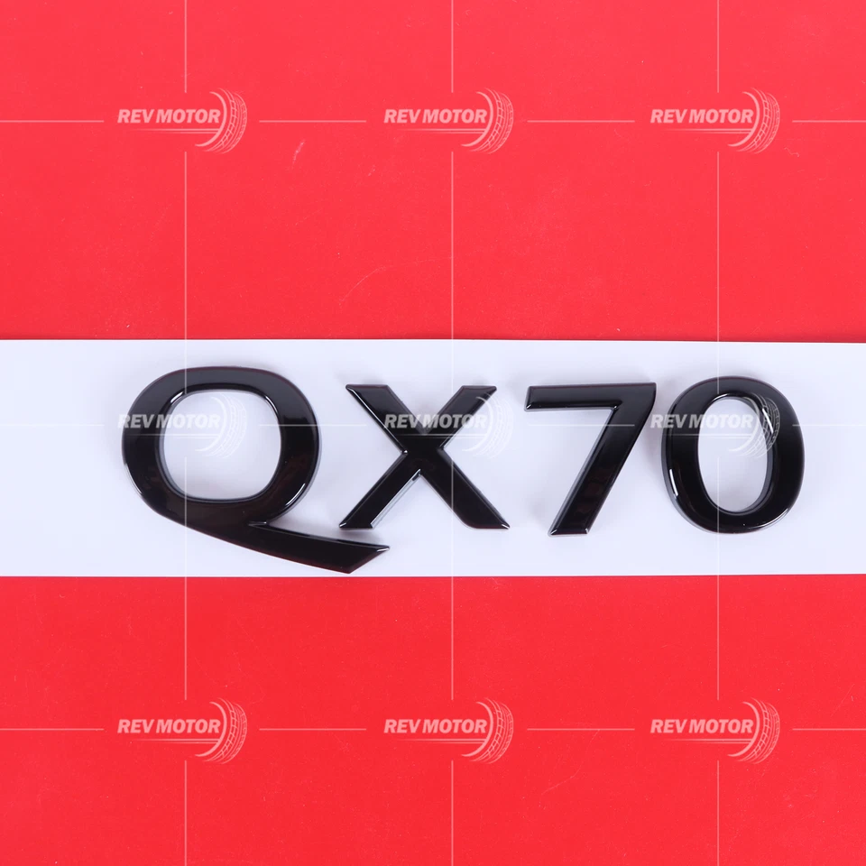 For Infini-ti QX70 Auto Rear Liftgate Letter Badge Emblem Nameplate Gloss Black - Imagem 1 de 4