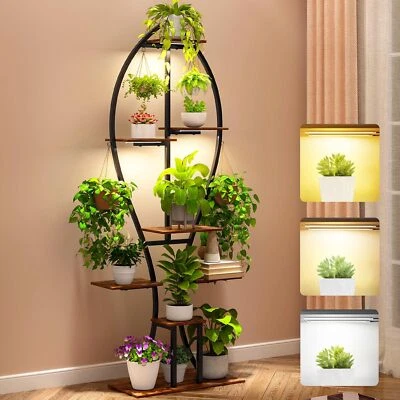 1Pcs Tall Plant Stands with Grow Lights 7 Tiered Rack Shelf Home Decor Display - Image 1 of 4