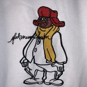 Vintage Platinum Fubu Fat Albert & The Gang 👉Russell👈 Embroidered Sz. XL White - Picture 1 of 9