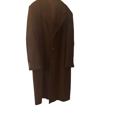 John Nordstrom Black Lambswool Winter Overcoat Size 46R - Image 1 of 4