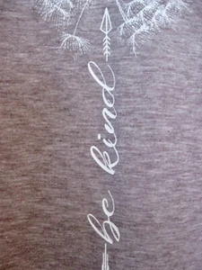 "BE KIND" Women's Graphic Tee W/ Dandelion Print Sleeveless Lavender Soft Size M - Picture 1 of 11