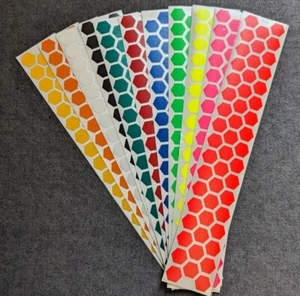 290MM X 45MM REFLECTIVE SMALL HEXAGON STICKERS STRIP - COLOUR OPTIONS AVAILABLE - Picture 1 of 12