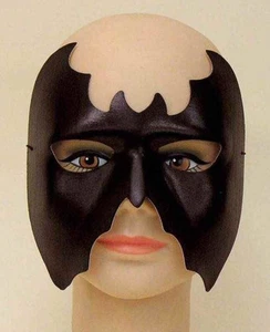 PHANTOM BLACK DOMINO BAT MASK ADULT SATIN EYE MASK HALLOWEEN COSTUME ACCESSORY - Picture 1 of 1