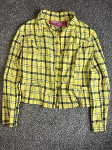 Clueless School Girl Yellow/Black Costume Uniform Blazer Jacket only Size XS - Picture 1 of 6