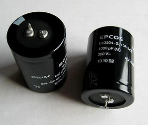 2 Stück Elkos 1000μF 300V 105°C original EPCOS B43504-S3108-M3 Snap-In (M8440) - Picture 1 of 4