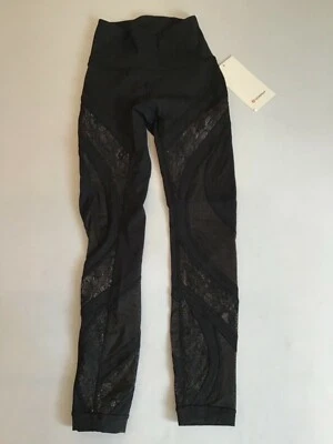 "Lululemon Mujer Wunder Under Tight 25"" *Encaje LUXTREME Negro Talla 2" Foto 1 de 2