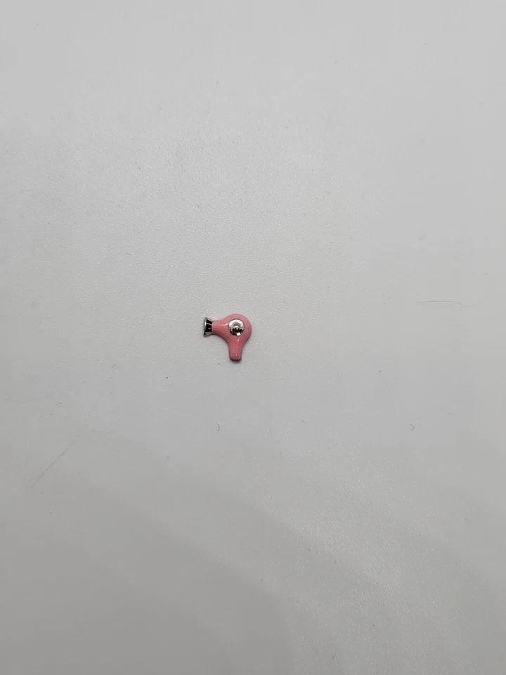 Berloque flutuante secador de cabelo rosa menina feminina #388 para seu medalhão de coruja origami - Imagem 1 de 1