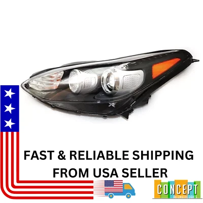 适用于 2017 - 2021 起亚 Sportage 卤素 TYC 车头灯带 LED DRL 和灯泡左侧 — 第 1/4 张图片