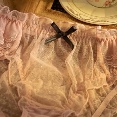 Calcinha feminina calcinha lingerie renda transparente cuecas malha sexy roupa íntima⊥ - Imagem 1 de 4