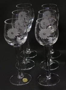 Juego de 6 cuencos florales Toscany TOY11 Cordial Glass 5 3/4" corte gris - Imagen 1 de 6