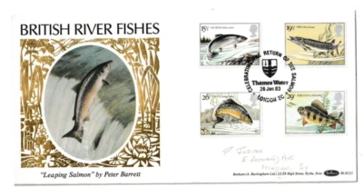 26/1/1983 UK GB FDC - Freshwater Fish - Leaping Salmon - London EC Special PM - Image 1 of 2