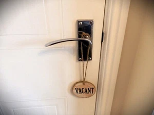 VACANT/ENGAGED (double sided) - rustic log slice - Picture 1 of 9