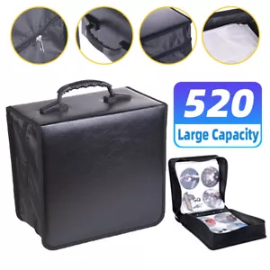 Portable 520 Disc CD DVD Storage Bag PU Leather Wallet Holder Case Box Organizer - Bild 1 von 16