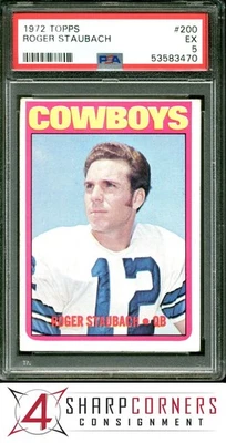 Roger Staubach 1972 Topps #200 radiocontrol Heisman Cowboys Hof PSA 5 Foto 1 de 4