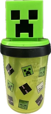 Taza de Paja - Minecraft - Creeper 3D 13oz Botella de Agua Moldeada Super Sipper Foto 1 de 2