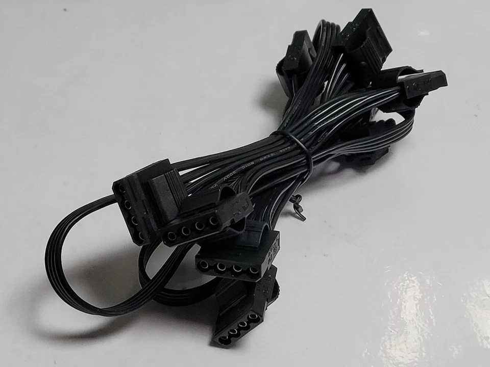 2x 6 Pin to 4 Molex Modular Power Supply Type 3 Cable RMx HX HXi - Image 1 of 2