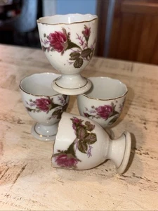 Vintage Japanese Floral Egg cups, Set Of 4 - Picture 1 of 6