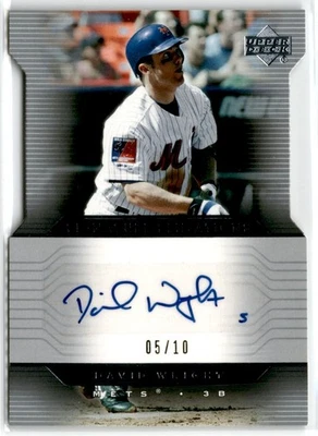 Cubierta superior Signature Sensations 2005 troquelado David Wright automático/10 Mets #DW Foto 1 de 2