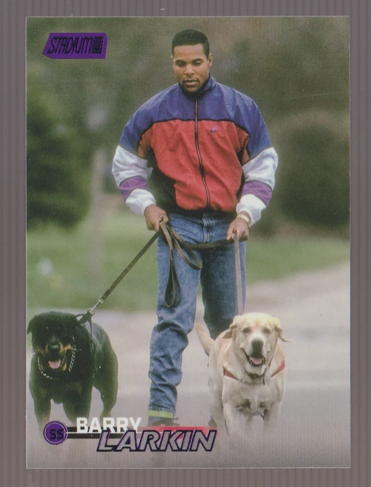 2023 Topps Stadium Club BARRY LARKIN PURPLE FOIL 39/75 #219 REDS - Image 1 of 2
