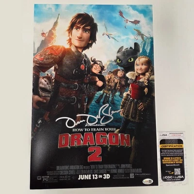 Foto auténtica firmada a mano de DEAN DEBLOIS "CÓMO ENTRENAR a tu DRAGÓN" 12x18 certificado de autenticidad jsa Foto 1 de 2