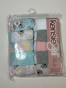 KENSIE GIRL PANTIES BRIEFS PACK OF 10 SIZE 4 100% COTTON - Picture 1 of 2