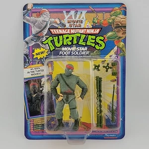 Movie Star Foot Soldier - 1991 TMNT Teenage Mutant Ninja Turtles MOC W/ Case - Picture 1 of 14