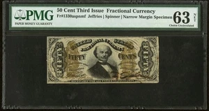 FR# 1330 Fractional 1864 Currency 50c, Civil War Third 3rd Issue, PMG Ch UNC 63 - Picture 1 of 5