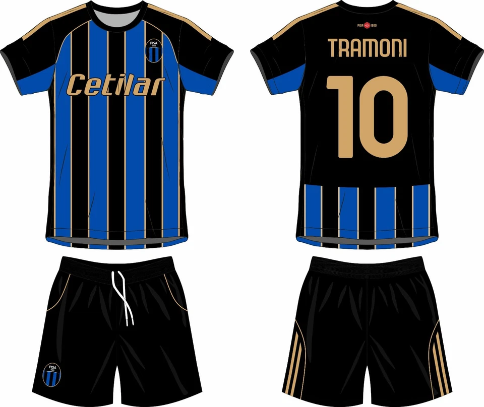 Completo Calcio Pisa 26 Nome Numero Personalizzabili Gratis No Reso - Image 1 of 1
