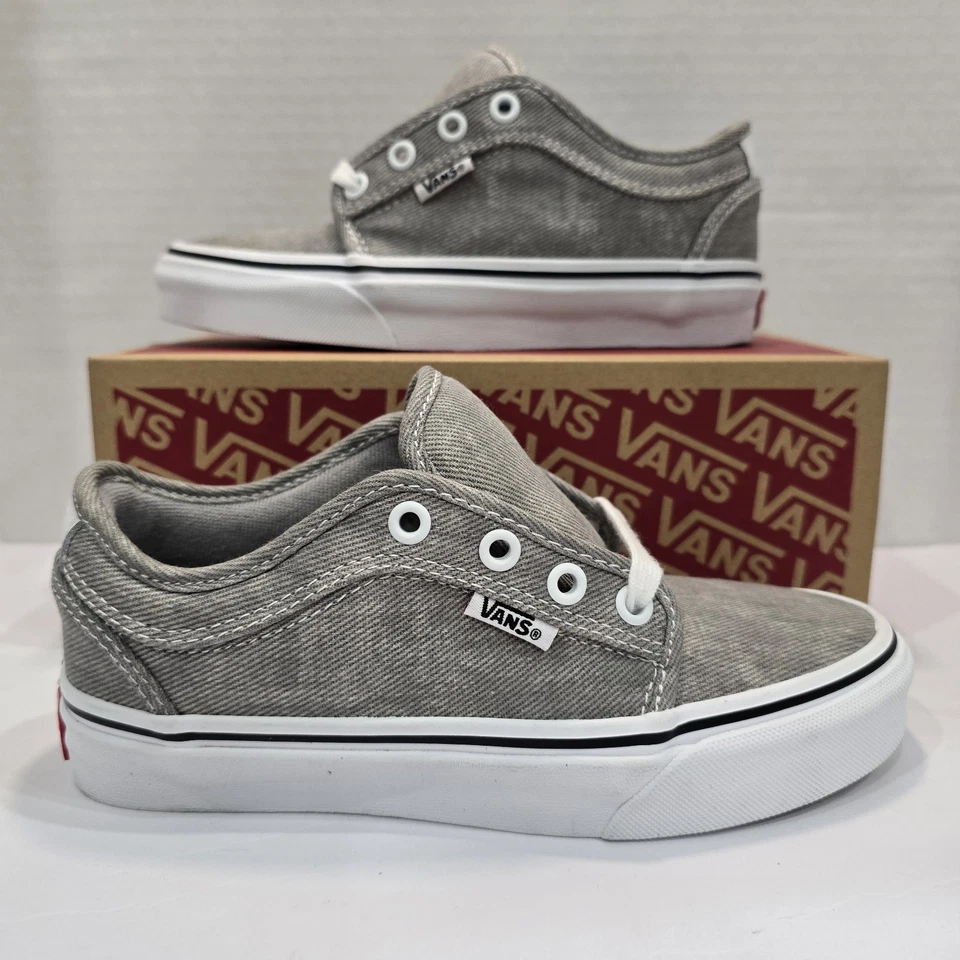 Vans Chukka Zapatos de Skate Bajos Gris y Blanco Denim Para Hombre Talla 3.5/Mujer 5 Nuevos con Etiquetas Sin Caja Foto 1 de 4