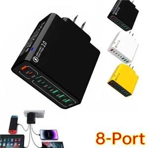  8 in 1 Porte Impermeabili USB Caricatore Rapido, Stazione di Ricarica Multi-Porta USA - Foto 1 di 15