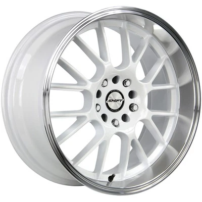 Shift H28 Crank 18x8.5 5x100/5x4.5" +30mm White Wheel Rim 18" Inch Foto 1 de 4
