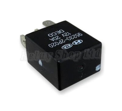 724-Hyundai Kia (00-15) 4-Pin Multi-Use Black Relay Deco 95230-2P020 12V 20A - Image 1 of 4